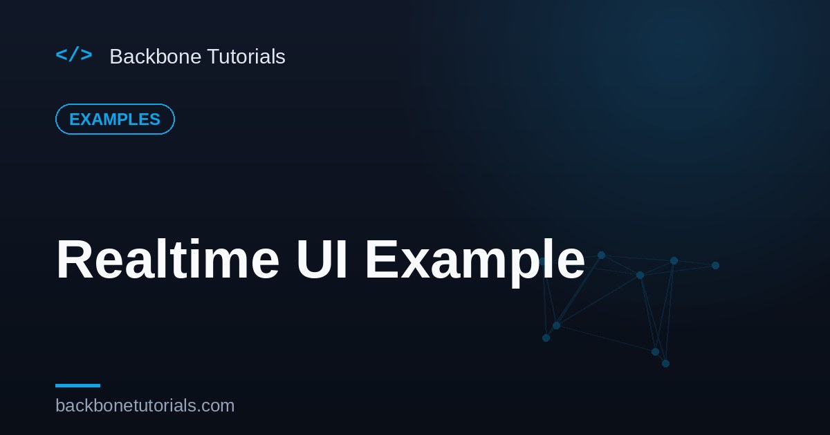 Realtime UI Example — WebSocket Live Updates