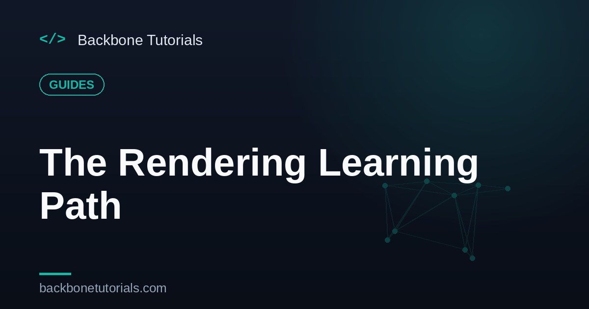 Rendering Learning Path — Pipeline to Performance