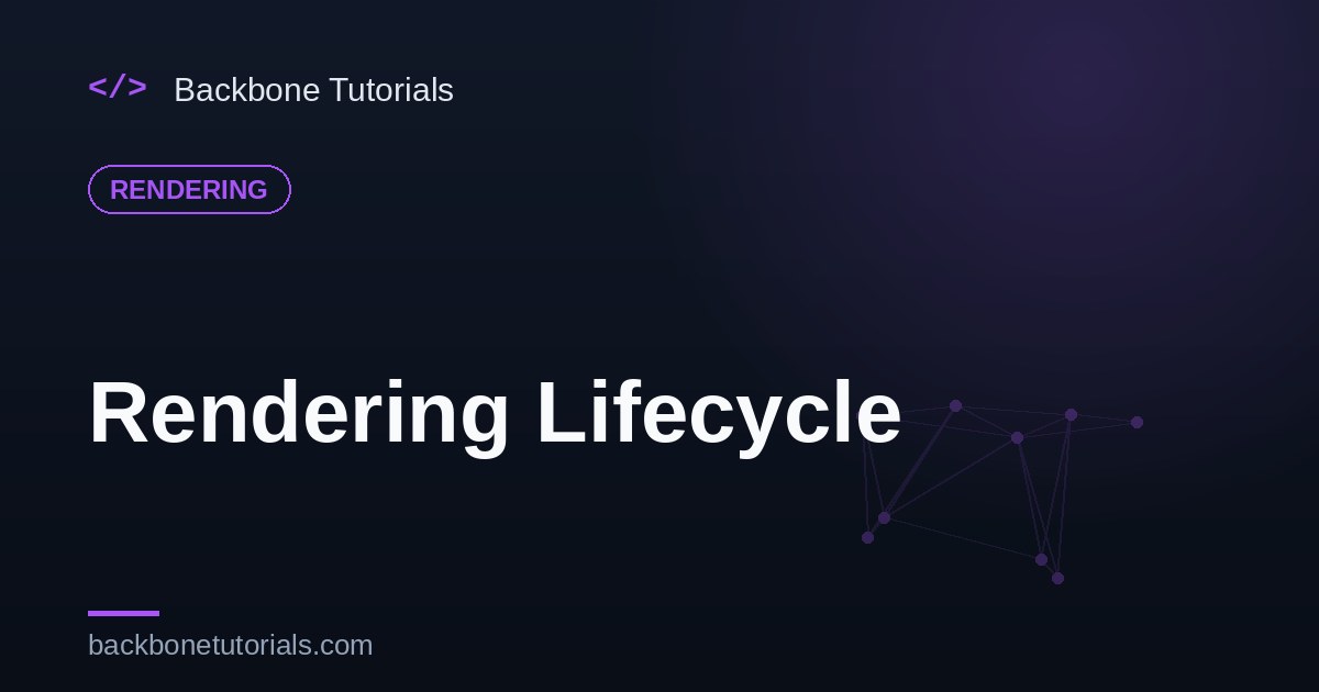 Rendering Lifecycle — state change to frame